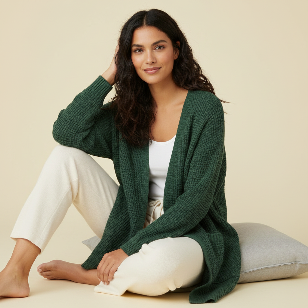 Cardigan Lungo Donna Elegante in Lana | Abbigliamento Moda