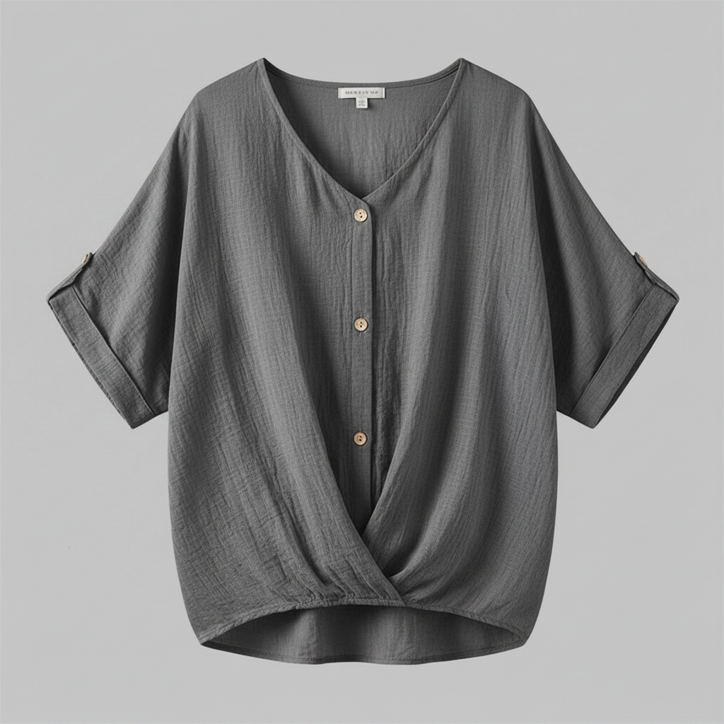 Camicetta Elegante Donna | Top Scollo a V in Cotone
