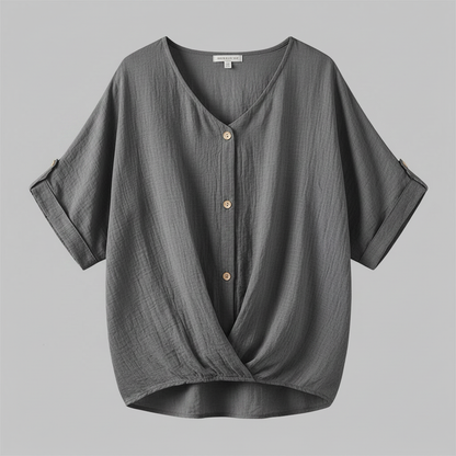 Camicetta Elegante Donna | Top Scollo a V in Cotone