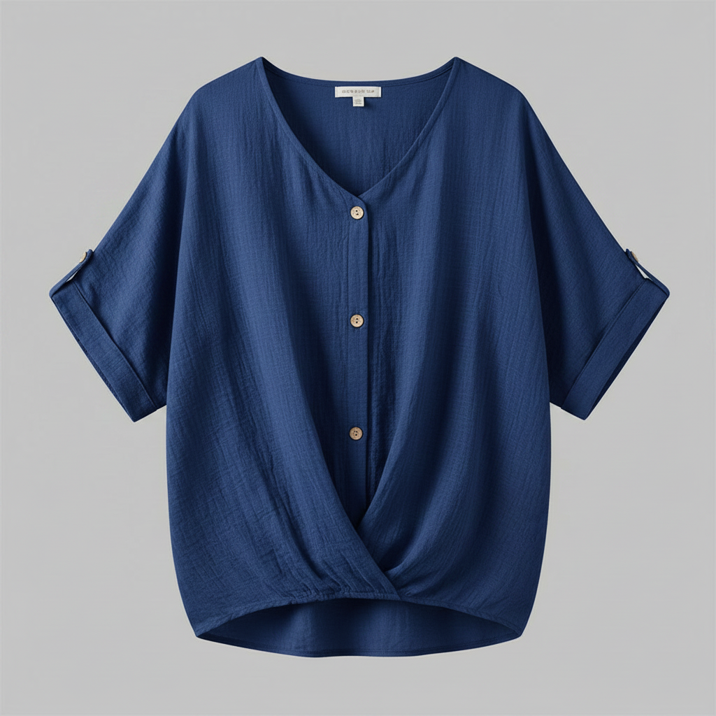 Camicetta Elegante Donna | Top Scollo a V in Cotone