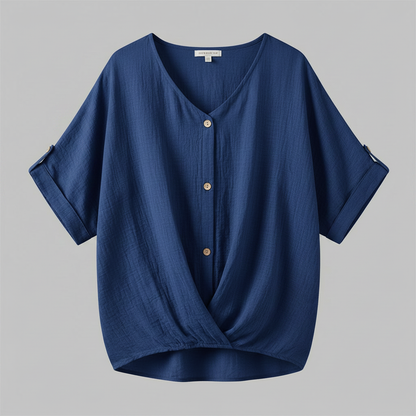Camicetta Elegante Donna | Top Scollo a V in Cotone