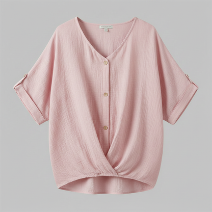 Camicetta Elegante Donna | Top Scollo a V in Cotone
