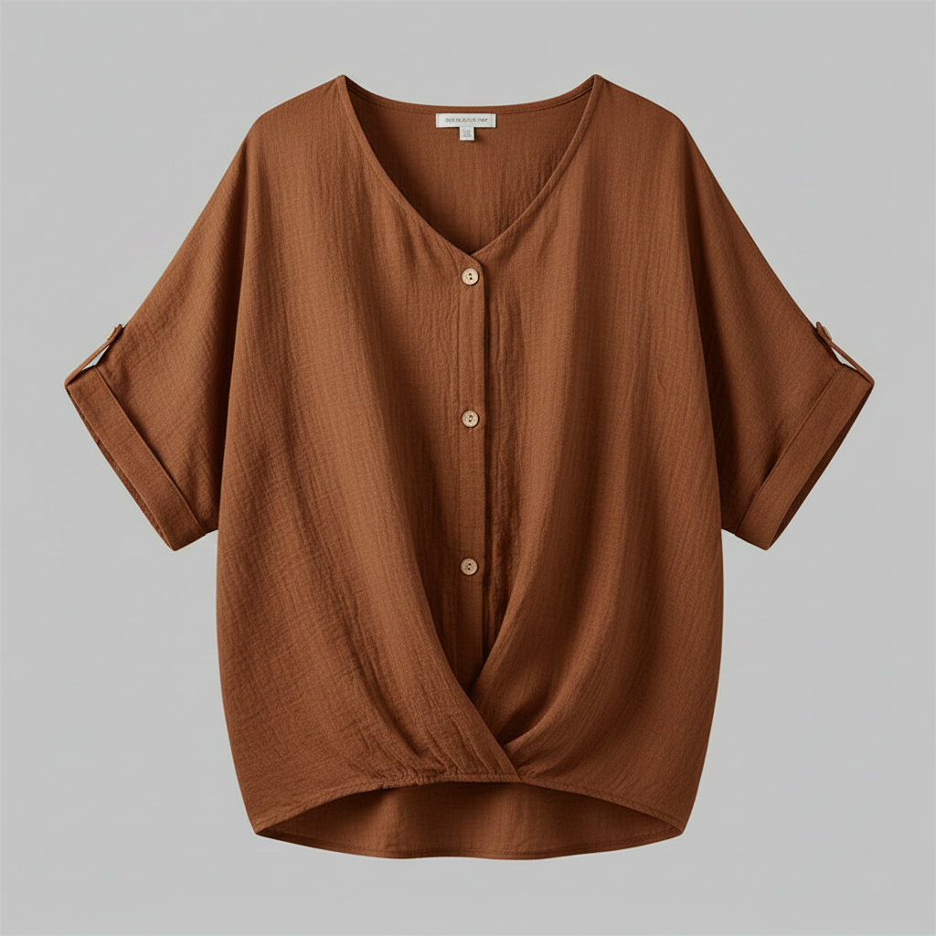 Camicetta Elegante Donna | Top Scollo a V in Cotone
