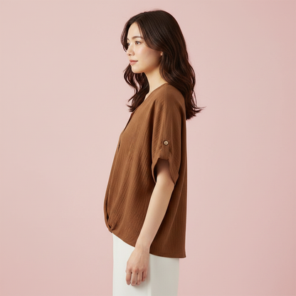 Camicetta Elegante Donna | Top Scollo a V in Cotone