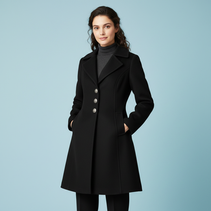 Cappotto Elegante Donna | Cappotto con Bottoni